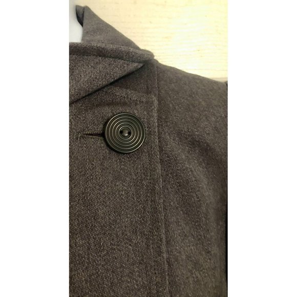 Chloe Womens Vintage Winter Dress Gray Wool Double Breasted Button Long Sleeve 8 - Picture 4 of 5